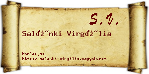 Salánki Virgília névjegykártya